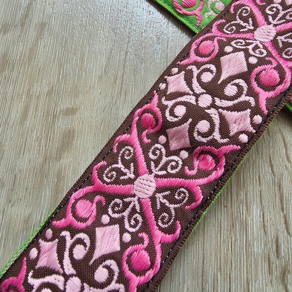 Top It Off Multicolor Reversible Multicolor Jacquard Ribbon Floral Belt One Size - Picture 6 of 6